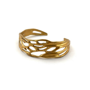 Organic Gold Vermeil Cuff Bracelet-Bracelets-Lisa Cimino-Pistachios