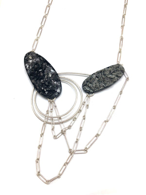 Ovals and Mica Collar Necklace-Necklaces-Jessica Armstrong-Pistachios