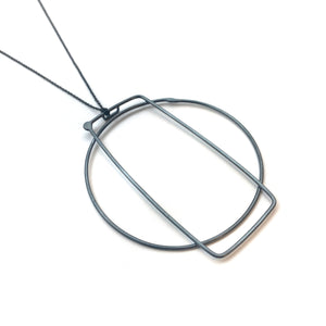 Oversized Geometric Necklace-Necklaces-Gabrielle Desmarais-Pistachios