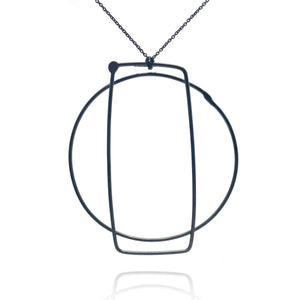 Oversized Geometric Necklace-Necklaces-Gabrielle Desmarais-Pistachios