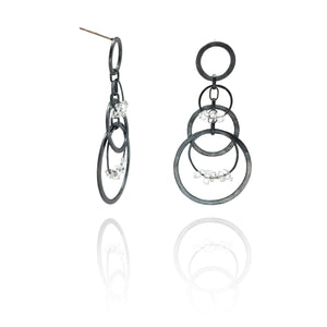 Oxi Circle Link Earrings-Earrings-Heather Guidero-Pistachios