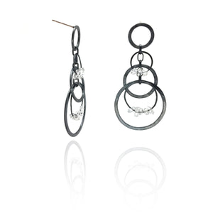 Oxi Circle Link Earrings-Earrings-Heather Guidero-Pistachios