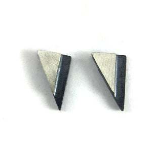 Oxi/Silver Triangle Studs-Earrings-Heather Guidero-Pistachios