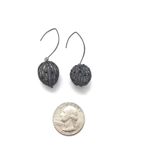 Oxidized Dew Hooks-Earrings-Sowon Joo-Pistachios