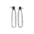 Oxidized Oblong Knot Hoops-Earrings-Leia Zumbro-Pistachios