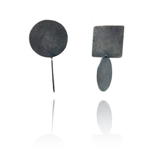 Oxidized Silver Axis Clip-Ons-Earrings-Heather Guidero-Pistachios