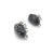 Oxidized Silver Huggie Earrings-Earrings-So Young Park-Pistachios