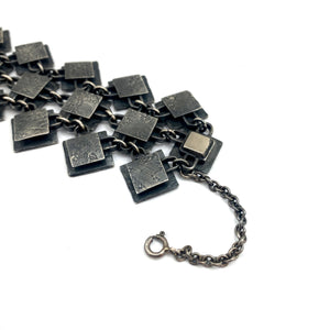 Oxidized Silver Link Bracelet-Earrings-Biba Schutz-Pistachios