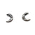 Oxidized Sterling Silver Crescent Moon Studs-Earrings-Luana Coonen-Pistachios