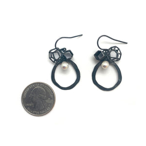 Oxidized Sterling Silver Earrings-Earrings-Liaung-Chung Yen-Pistachios
