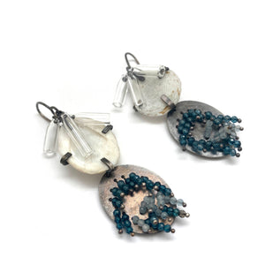 Oyster Shell Earrings-Earrings-Karen Gilbert-Pistachios