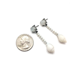 Pearl & Shell earrings-Earrings-Joanna Gollberg-Pistachios