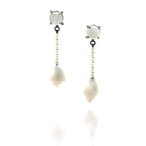 Pearl & Shell earrings-Earrings-Joanna Gollberg-Pistachios