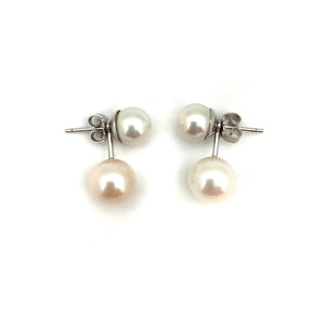 Pearl Studs with Jackets-Earrings-Fritz Heiring-Stud-Pistachios