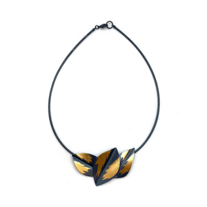 Petal Bunch Necklace - Black-Necklaces-Judith Neugebauer-Pistachios