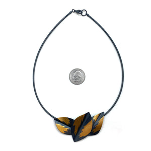 Petal Bunch Necklace - Black-Necklaces-Judith Neugebauer-Pistachios