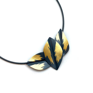 Petal Bunch Necklace - Black-Necklaces-Judith Neugebauer-Pistachios