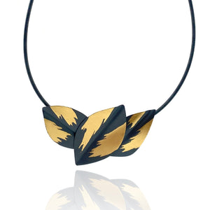 Petal Bunch Necklace - Black-Necklaces-Judith Neugebauer-Pistachios