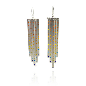 Plique Chandeliers-Earrings-Hilary Finck-Pistachios