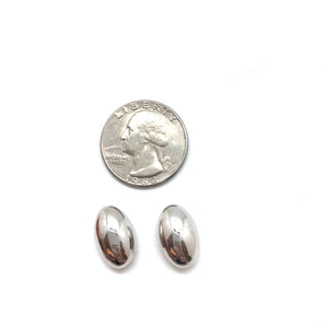 Polished Silver Pod Studs-Earrings-Sowon Joo-Pistachios