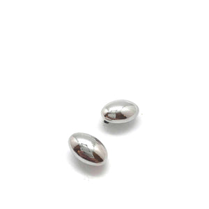 Polished Silver Pod Studs-Earrings-Sowon Joo-Pistachios