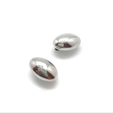 Polished Silver Pod Studs