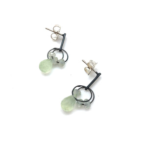 Prehnite Mini Tangle-Earrings-Heather Guidero-Pistachios