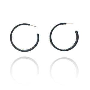 Pyrite Hoops - Small-Earrings-Heather Guidero-Pistachios