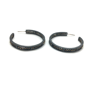 Pyrite Hoops - Small-Earrings-Heather Guidero-Pistachios