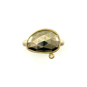 Pyrite Ring-Rings-Heather Guidero-Pistachios