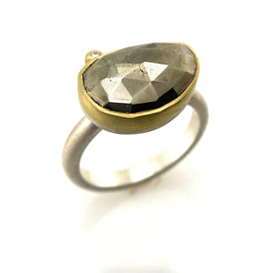 Pyrite Ring-Rings-Heather Guidero-Pistachios