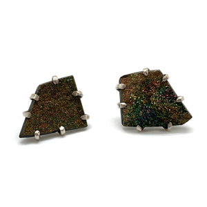 Rainbow Pyrite Studs-Earrings-Aimee Petkus-Pistachios