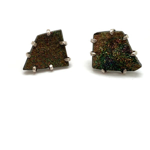 Rainbow Pyrite Studs-Earrings-Aimee Petkus-Pistachios
