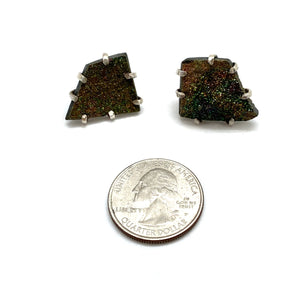 Rainbow Pyrite Studs-Earrings-Aimee Petkus-Pistachios