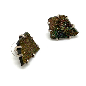 Rainbow Pyrite Studs-Earrings-Aimee Petkus-Pistachios