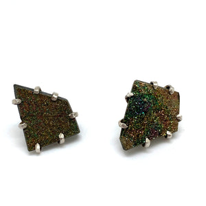 Rainbow Pyrite Studs-Earrings-Aimee Petkus-Pistachios