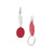 Red Asymmetric Oval Drops-Earrings-Myung Urso-Pistachios
