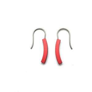 Red Mini Bow Earrings-Earrings-Ursula Muller-Pistachios