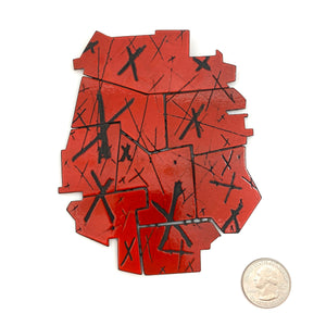 Red "X" Enamel Brooch-Pins-Kat Cole-Pistachios