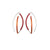 Red and Orange 3D Bow Earrings - Round Tubing-Earrings-Ursula Muller-Pistachios