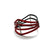 Red/Black Wing Stretch Bracelet-Bracelets-Ursula Muller-Pistachios