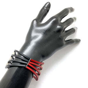 Red/Black Wing Stretch Bracelet-Bracelets-Ursula Muller-Pistachios