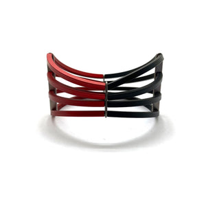 Red/Black Wing Stretch Bracelet-Bracelets-Ursula Muller-Pistachios