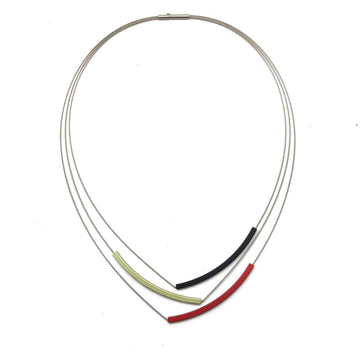 Red/Lemon/Black V-Necklace
