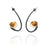 Rhodium Plated Horn Earrings-Earrings-Annie Dimadi-Pistachios