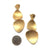 Rock Sculpture Dangle Earrings - Gold-Earrings-Oliwia Kuczynska-Pistachios