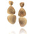 Rock Sculpture Dangle Earrings - Gold-Earrings-Oliwia Kuczynska-Pistachios
