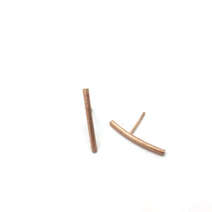 Rose Gold Bar Earring-Earrings-Bernd Schmid-Pistachios