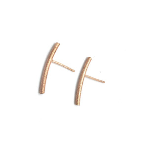 Rose Gold Bar Earring-Earrings-Bernd Schmid-Pistachios