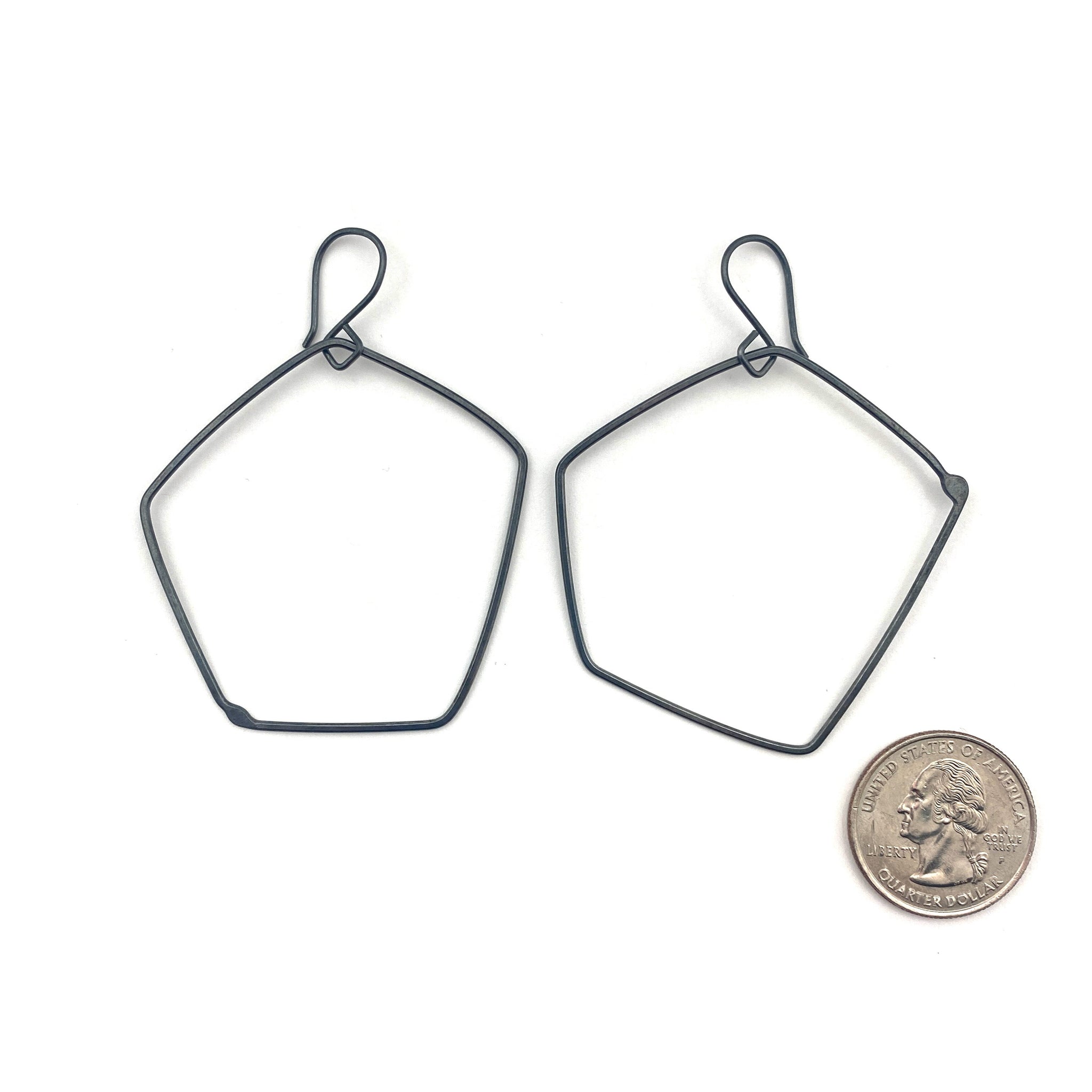 Rounded Pentagonal Earrings-Earrings-Gabrielle Desmarais-Pistachios